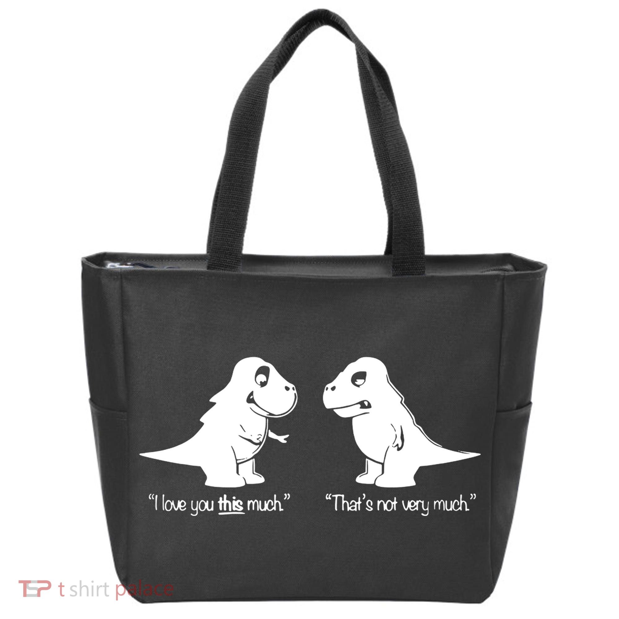 Trex I Love You This Much Tote Bag