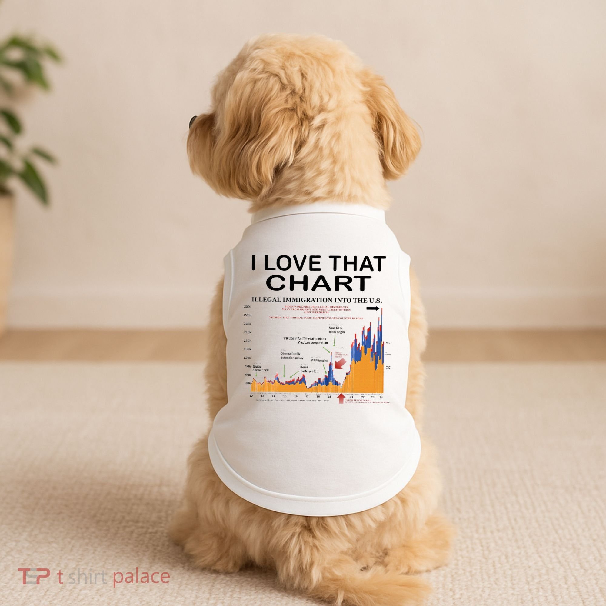 Trump I Love That Chart Doggie Tank
