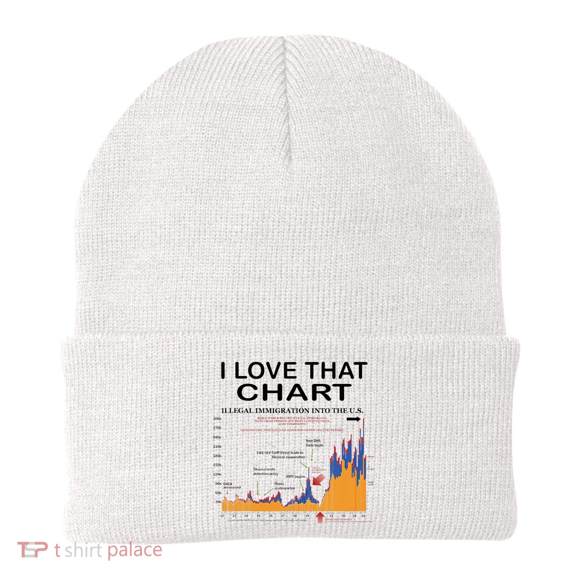 Trump I Love That Chart Beanie