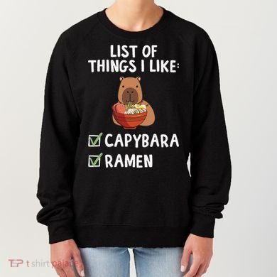 Things I Like Capybara Lover Capybara Girl Capybara Boy Women's Sweatshirt