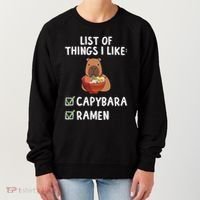 Things I Like Capybara Lover Capybara Girl Capybara Boy Women's Sweatshirt thumb 0