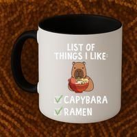 Things I Like Capybara Lover Capybara Girl Capybara Boy Coffee Mug thumb 2