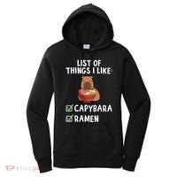 Things I Like Capybara Lover Capybara Girl Capybara Boy Women's Hoodie thumb 0