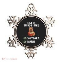 Things I Like Capybara Lover Capybara Girl Capybara Boy Ornament thumb 0