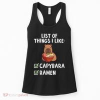 Things I Like Capybara Lover Capybara Girl Capybara Boy Women's Tank Top thumb 0
