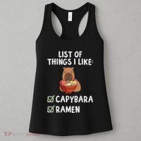 Things I Like Capybara Lover Capybara Girl Capybara Boy Women's Tank Top thumb 3