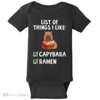 Things I Like Capybara Lover Capybara Girl Capybara Boy Baby Bodysuit thumb 0