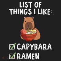 Things I Like Capybara Lover Capybara Girl Capybara Boy Hat thumb 2