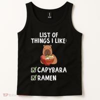 Things I Like Capybara Lover Capybara Girl Capybara Boy Tank Top thumb 2