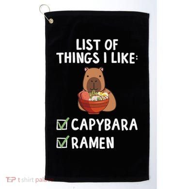 Things I Like Capybara Lover Capybara Girl Capybara Boy Golf Towel