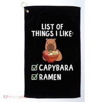 Things I Like Capybara Lover Capybara Girl Capybara Boy Golf Towel thumb 0
