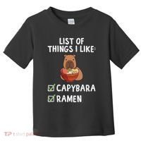 Things I Like Capybara Lover Capybara Girl Capybara Boy Toddler T-Shirt thumb 0