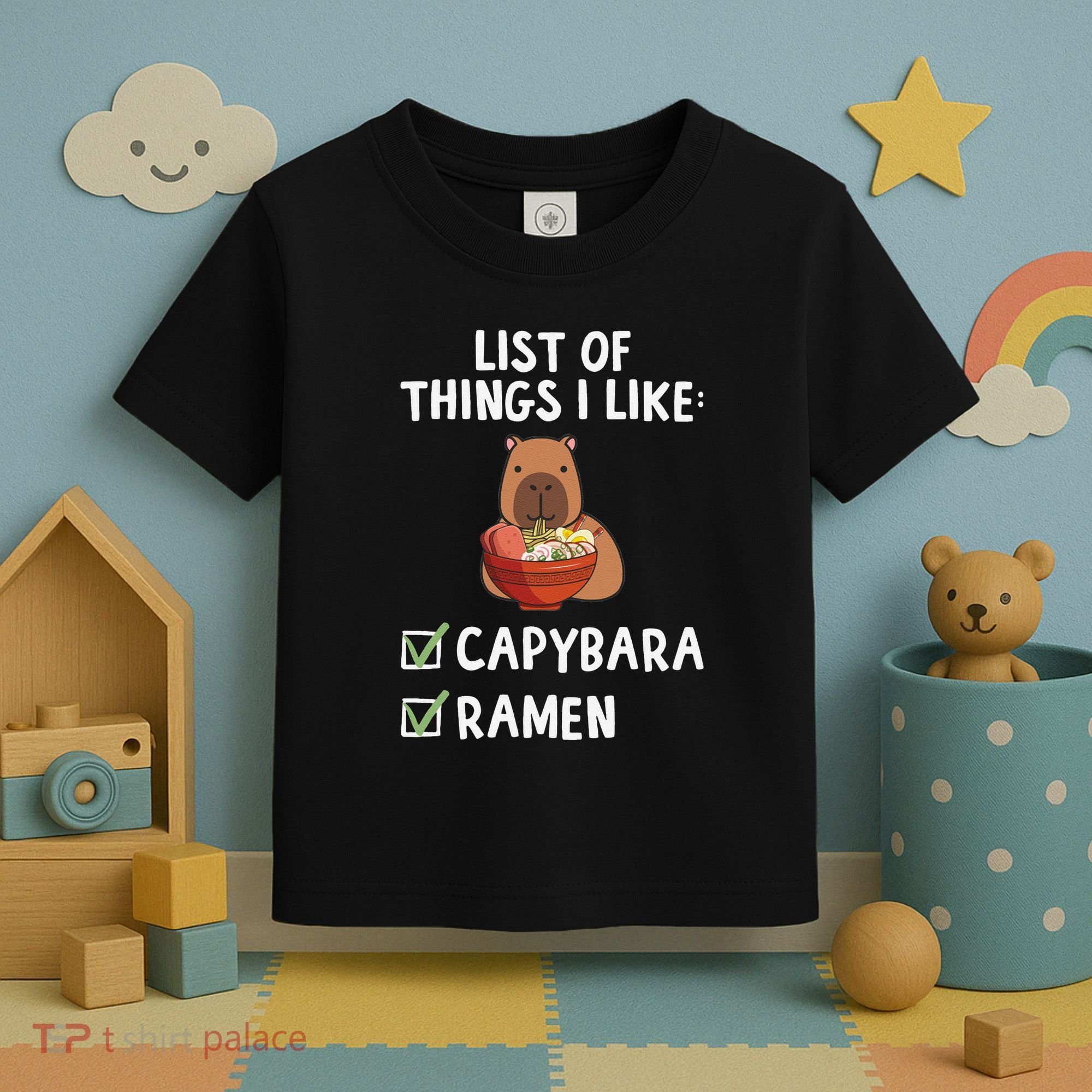 Things I Like Capybara Lover Capybara Girl Capybara Boy Toddler T-Shirt