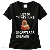 Things I Like Capybara Lover Capybara Girl Capybara Boy Women's T-Shirt thumb 0