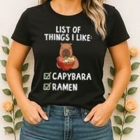 Things I Like Capybara Lover Capybara Girl Capybara Boy Women's T-Shirt thumb 2