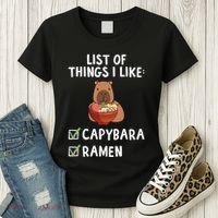 Things I Like Capybara Lover Capybara Girl Capybara Boy Women's T-Shirt thumb 3