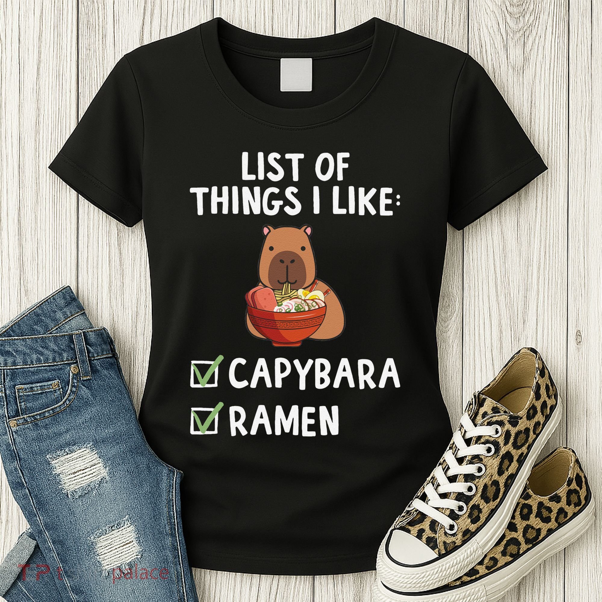 Things I Like Capybara Lover Capybara Girl Capybara Boy Women's T-Shirt