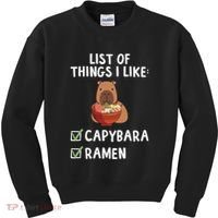Things I Like Capybara Lover Capybara Girl Capybara Boy Kids Sweatshirt thumb 0