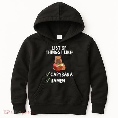 Things I Like Capybara Lover Capybara Girl Capybara Boy Kids Hoodie