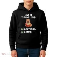 Things I Like Capybara Lover Capybara Girl Capybara Boy Kids Hoodie thumb 4