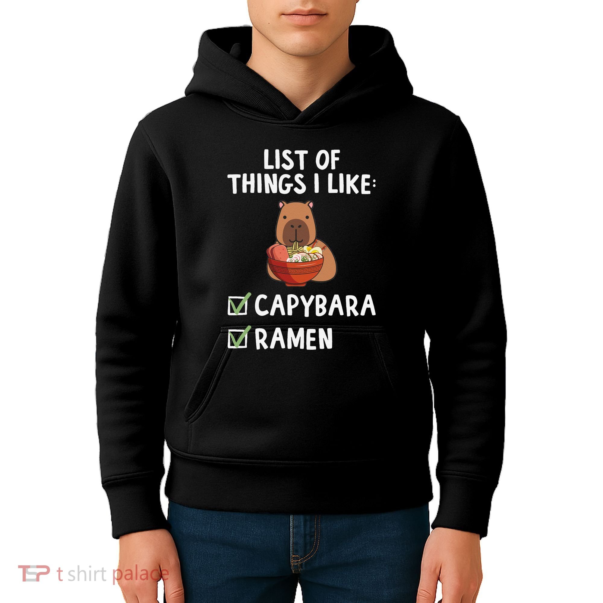 Things I Like Capybara Lover Capybara Girl Capybara Boy Kids Hoodie