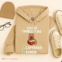 Things I Like Capybara Lover Capybara Girl Capybara Boy Hoodie thumb 4