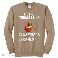 Things I Like Capybara Lover Capybara Girl Capybara Boy Sweatshirt thumb 0