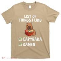 Things I Like Capybara Lover Capybara Girl Capybara Boy T-Shirt thumb 0