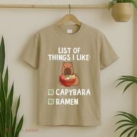 Things I Like Capybara Lover Capybara Girl Capybara Boy T-Shirt thumb 2