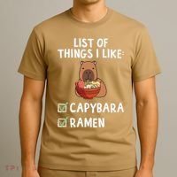 Things I Like Capybara Lover Capybara Girl Capybara Boy T-Shirt thumb 3
