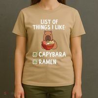 Things I Like Capybara Lover Capybara Girl Capybara Boy T-Shirt thumb 4