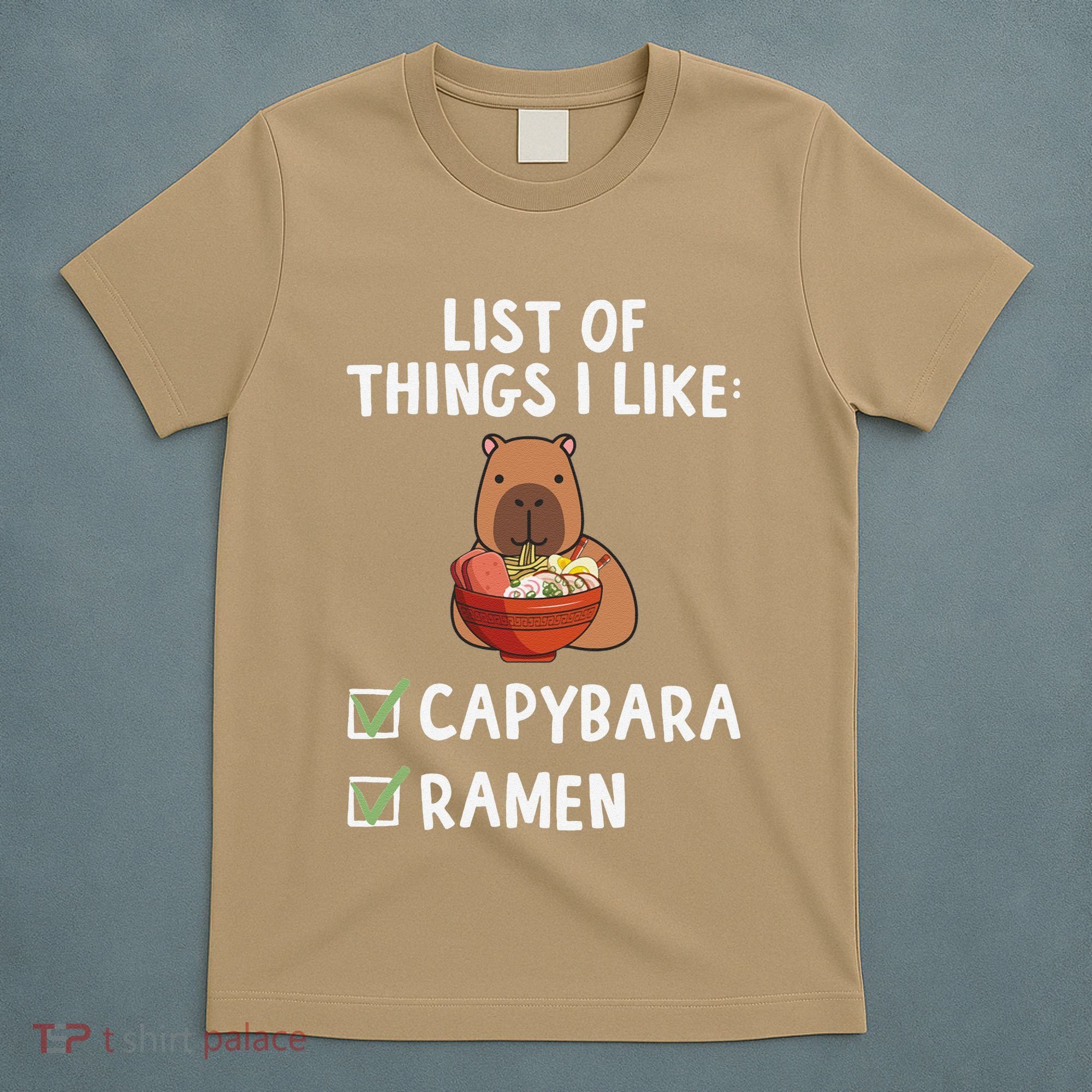 Things I Like Capybara Lover Capybara Girl Capybara Boy T-Shirt