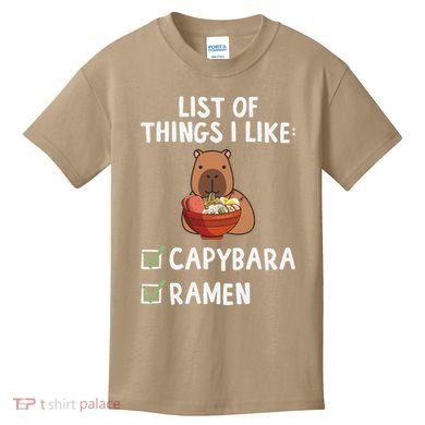 Things I Like Capybara Lover Capybara Girl Capybara Boy Kids T-Shirt