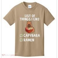 Things I Like Capybara Lover Capybara Girl Capybara Boy Kids T-Shirt thumb 0