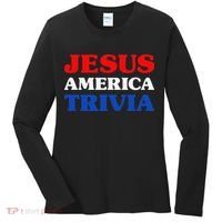 Trivia I Love Trivia Jesus And Trivia For Trivia Night Women's Long Sleeve Shirt thumb 0