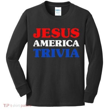 Trivia I Love Trivia Jesus And Trivia For Trivia Night Kids Long Sleeve Shirt