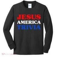 Trivia I Love Trivia Jesus And Trivia For Trivia Night Kids Long Sleeve Shirt thumb 0