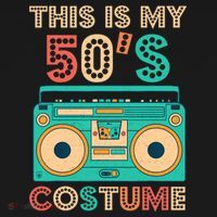 This Is My 50s Costume 1950s Retro Vintage 50s Party T-Shirt thumb 7