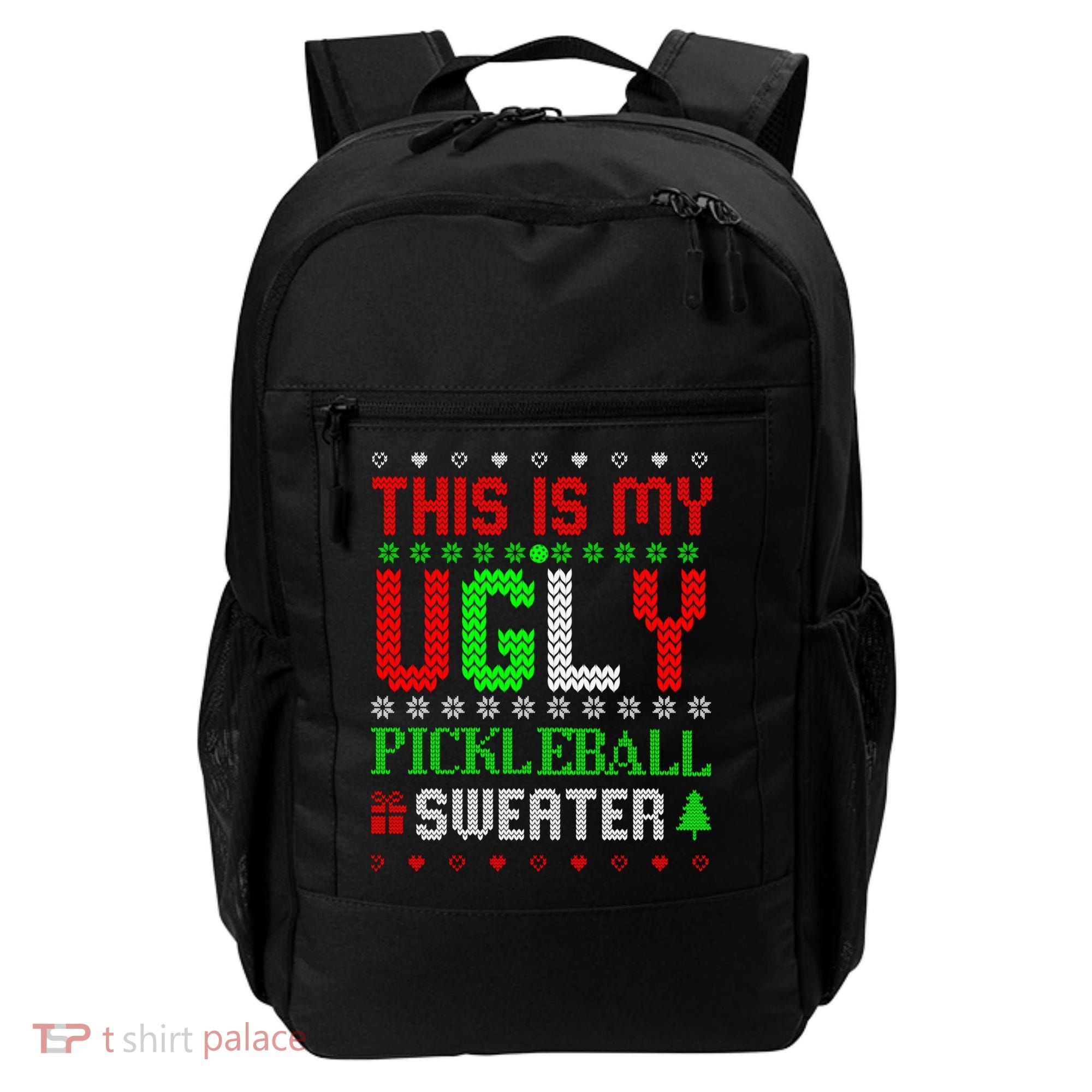 This Is My Ugly Pickleball Sweater Christmas Backpack