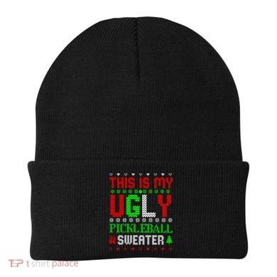 This Is My Ugly Pickleball Sweater Christmas Beanie