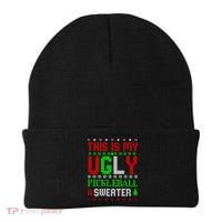 This Is My Ugly Pickleball Sweater Christmas Beanie thumb 0