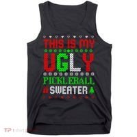 This Is My Ugly Pickleball Sweater Christmas Tank Top thumb 0