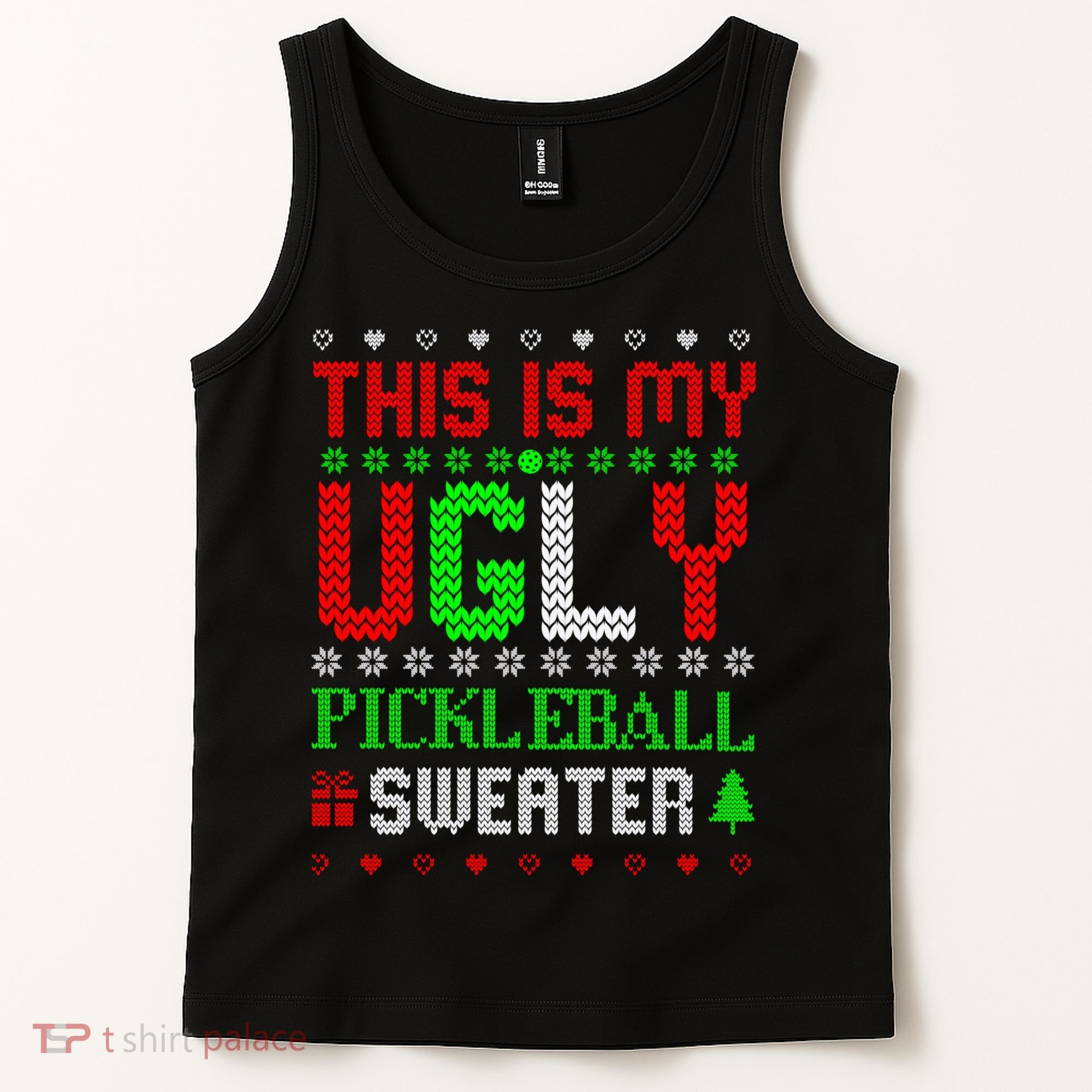 This Is My Ugly Pickleball Sweater Christmas Tank Top