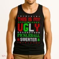 This Is My Ugly Pickleball Sweater Christmas Tank Top thumb 3