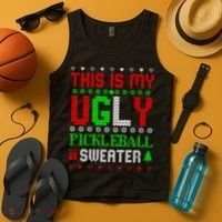 This Is My Ugly Pickleball Sweater Christmas Tank Top thumb 4