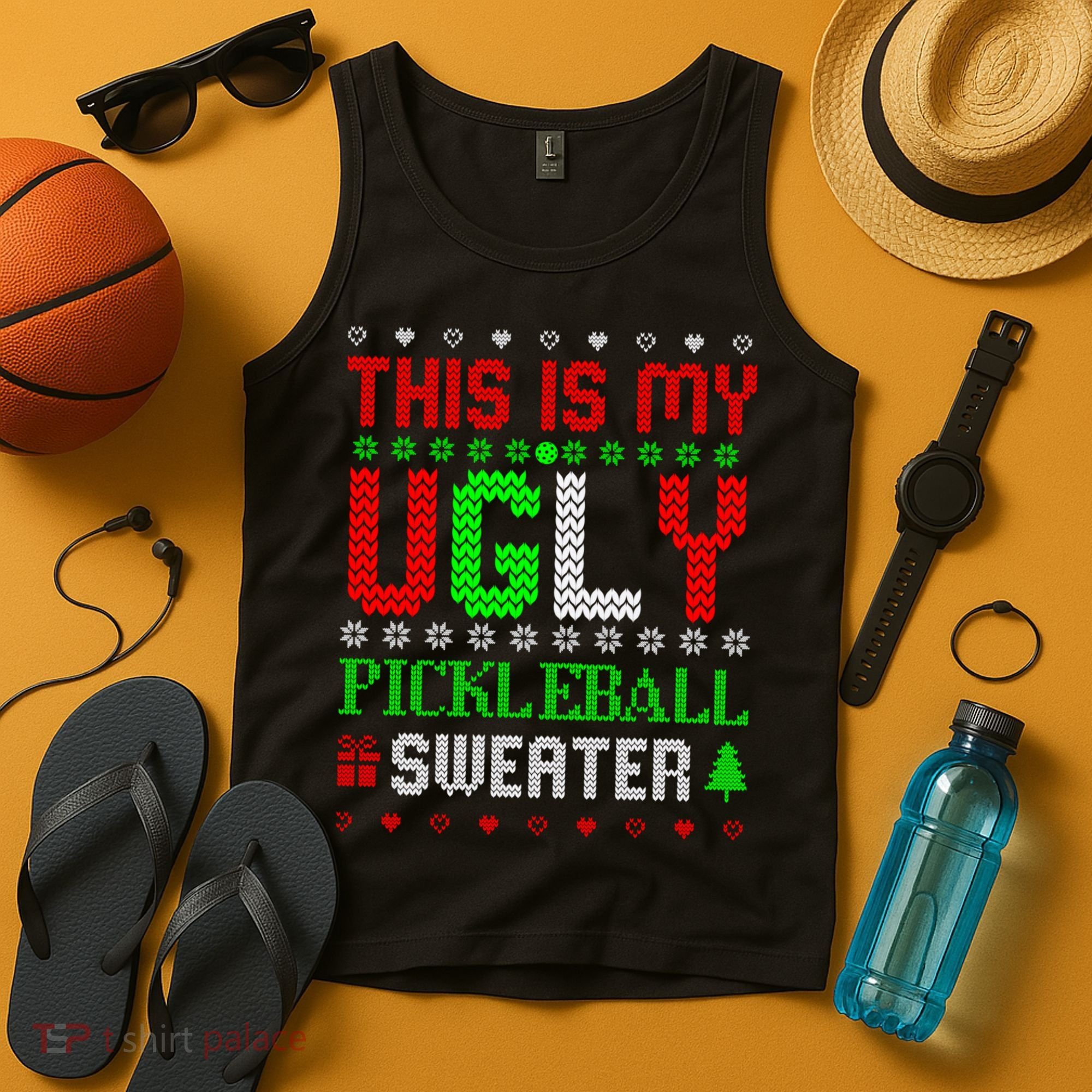 This Is My Ugly Pickleball Sweater Christmas Tank Top