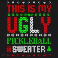 This Is My Ugly Pickleball Sweater Christmas Visor thumb 3