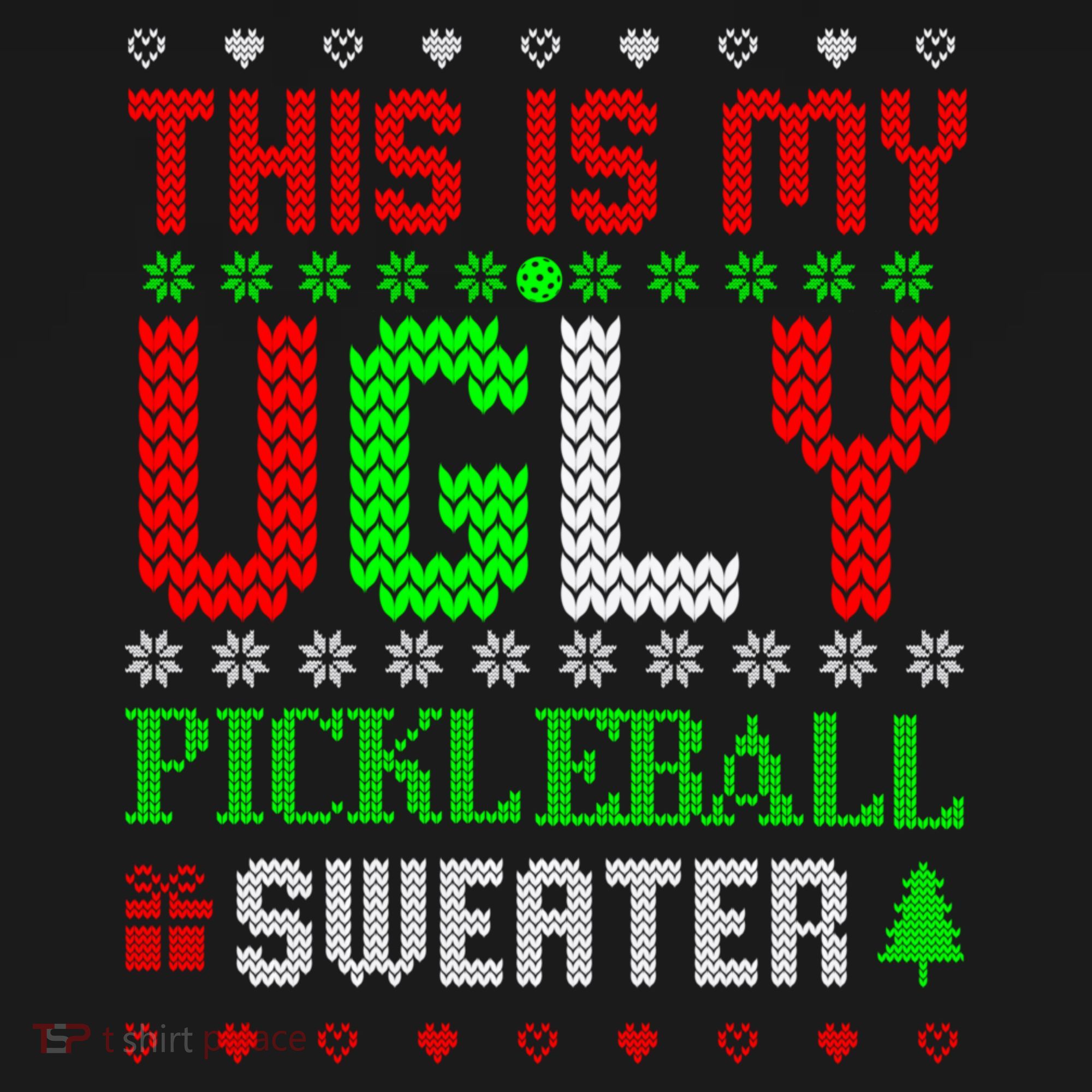 This Is My Ugly Pickleball Sweater Christmas Visor