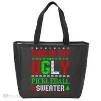 This Is My Ugly Pickleball Sweater Christmas Tote Bag thumb 0