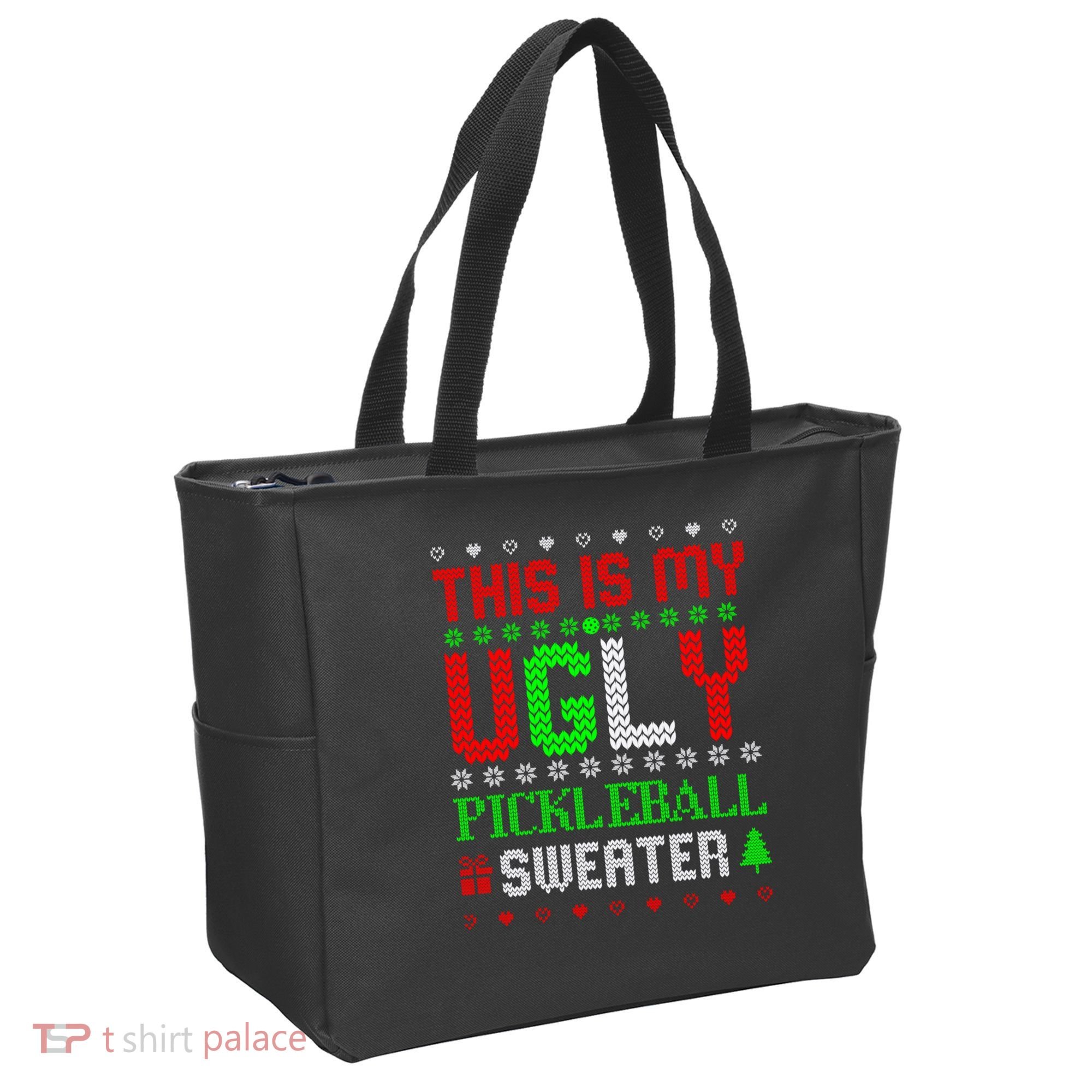 This Is My Ugly Pickleball Sweater Christmas Tote Bag